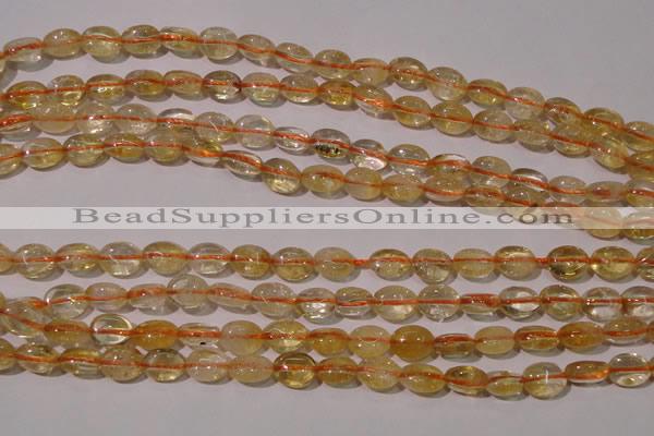 CCR228 15.5 inches 6*9mm oval natural citrine gemstone beads