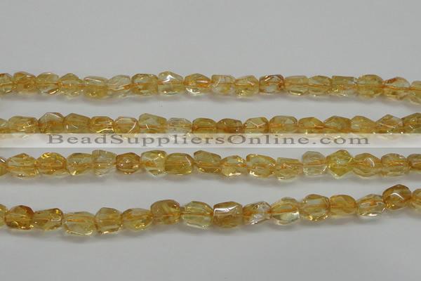 CCR235 15.5 inches 7*9mm nuggets natural citrine gemstone beads