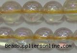 CCR302 15.5 inches 8mm round AB-color natural citrine beads