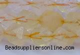 CCR314 15.5 inches 12mm faceted nuggets citrine gemstone beads