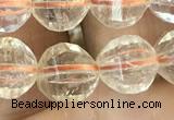 CCR323 15.5 inches 10mm faceted round natural citrine beads