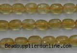 CCR33 15.5 inches 8*10mm faceted rice natural citrine gemstone beads