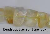 CCR355 15.5 inches 13*18mm - 15*20mm freeform natural citrine beads