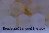 CCR374 15.5 inches 12mm round matte citrine beads wholesale