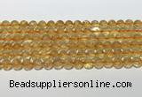 CCR379 15.5 inches 8mm round citrine gemstone beads wholesale