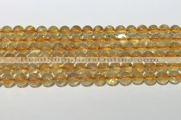 CCR379 15.5 inches 8mm round citrine gemstone beads wholesale