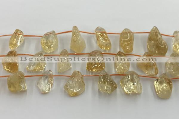 CCR380 15.5 inches 10*13mm - 15*25mm nuggets citrine beads