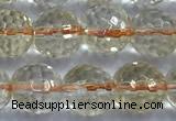 CCR392 15 inches 8mm faceted round citrine beads wholesale