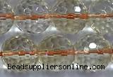 CCR393 15 inches 9mm faceted round citrine beads wholesale