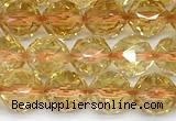 CCR416 15 inches 8mm faceted nuggets citrine beads