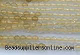 CCR420 15 inches 2mm faceted round citrine beads