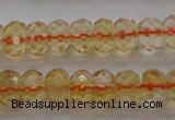 CCR51 15.5 inches 4*6mm faceted rondelle natural citrine beads