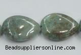 CCS101 15.5 inches 18*25mm flat teardrop African chrysocolla beads