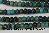 CCS150 15.5 inches 4*6mm rondelle dyed chrysocolla gemstone beads