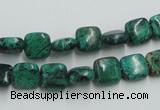 CCS220 15.5 inches 8*8mm square natural Chinese chrysocolla beads