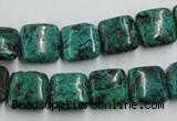 CCS222 15.5 inches 12*12mm square natural Chinese chrysocolla beads