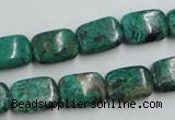 CCS230 15.5 inches 10*14mm rectangle natural Chinese chrysocolla beads