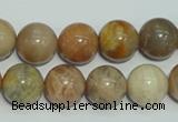 CCS306 15.5 inches 14mm round natural sunstone beads wholesale