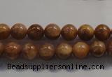 CCS352 15.5 inches 8mm round AB grade natural golden sunstone beads