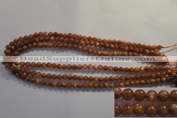 CCS371 15.5 inches 6mm round AA grade natural golden sunstone beads