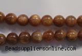 CCS372 15.5 inches 8mm round AA grade natural golden sunstone beads