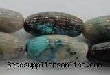 CCS45 15.5 inches 15*30mm rice natural chrysocolla gemstone beads