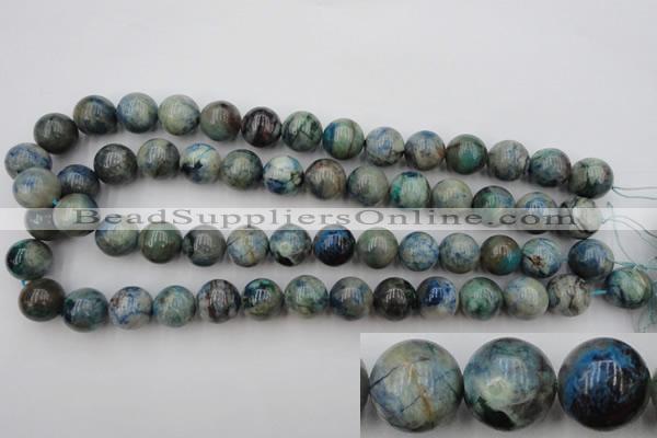 CCS505 15.5 inches 14mm round natural chrysocolla gemstone beads