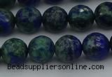 CCS534 15.5 inches 12mm faceted round dyed chrysocolla beads