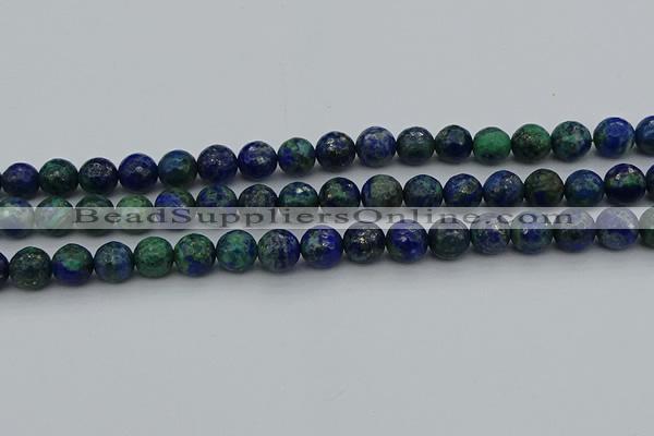 CCS534 15.5 inches 12mm faceted round dyed chrysocolla beads