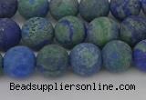 CCS542 15.5 inches 8mm round matte dyed chrysocolla beads