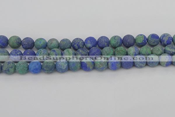 CCS544 15.5 inches 12mm round matte dyed chrysocolla beads