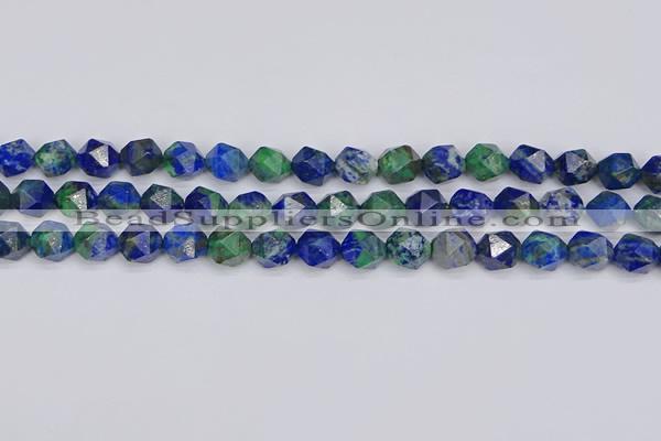 CCS547 15.5 inches 8mm faceted nuggets dyed chrysocolla beads