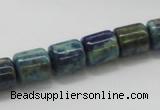 CCS55 16 inches 10*12mm cylinder dyed chrysocolla gemstone beads