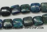 CCS65 16 inches 12*12mm square dyed chrysocolla gemstone beads