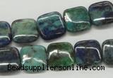 CCS66 16 inches 14*14mm square dyed chrysocolla gemstone beads