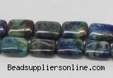 CCS67 16 inches 10*14mm rectangle dyed chrysocolla gemstone beads