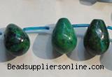 CCS714 Top-drilled 13*18mm teardrop dyed chrysocolla gemstone beads