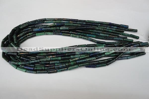 CCS77 15.5 inches 4*13mm tube dyed chrysocolla gemstone beads