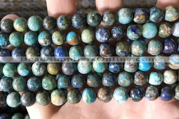 CCS877 15.5 inches 8mm round natural chrysocolla beads wholesale