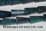 CCS90 15.5 inches 8*16mm trapezoid dyed chrysocolla gemstone beads