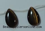 CCT1033 Top-drilled 14*22mm flat teardrop cats eye beads wholesale