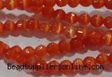 CCT310 15 inches 4mm faceted round cats eye beads wholesale