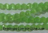 CCT315 15 inches 4mm faceted round cats eye beads wholesale