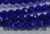 CCT327 15 inches 4mm faceted round cats eye beads wholesale