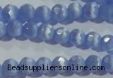 CCT346 15 inches 5mm faceted round cats eye beads wholesale