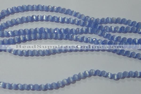 CCT346 15 inches 5mm faceted round cats eye beads wholesale