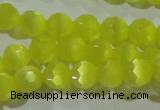 CCT356 15 inches 6mm faceted round cats eye beads wholesale