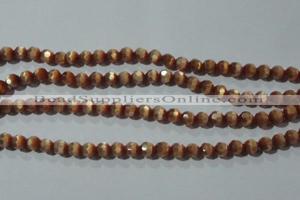 CCT359 15 inches 6mm faceted round cats eye beads wholesale