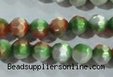 CCT365 15 inches 6mm faceted round cats eye beads wholesale