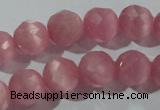 CCT372 15 inches 8mm faceted round cats eye beads wholesale